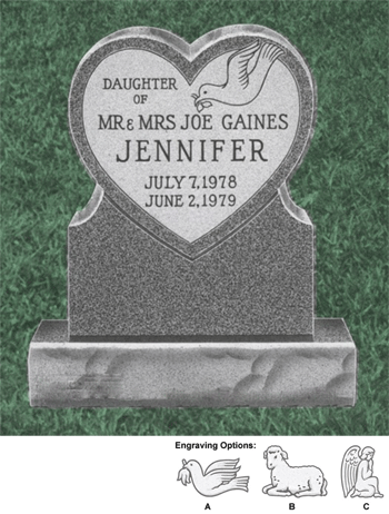 Heart Baby Headstone