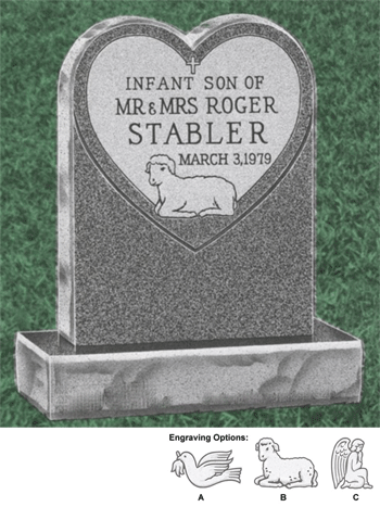 Heart Infant Headstone