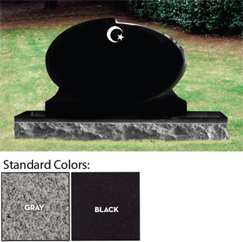 Oval Muslim Headstone