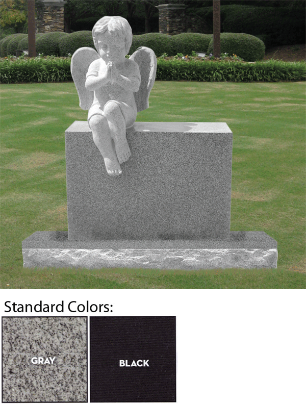 Sitting Cherub Angel Headstone