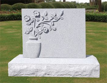 Vase with Flowers Headstone